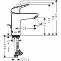 Смеситель для умывальника Hansgrohe Logis с донным клапаном (71105000) 154177