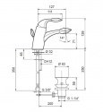 Смеситель для умывальника EMMEVI TRILLY (CBL51003(синий)) 143292