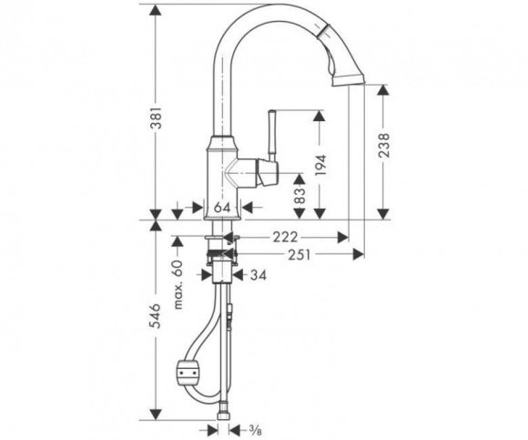 Смеситель кухонный Hansgrohe Talis Classic (14863000)