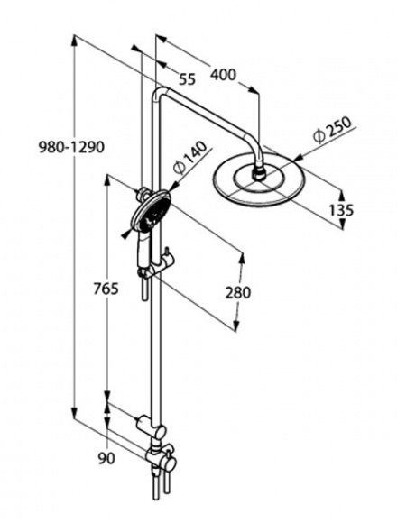 Душевая система Kludi FreshLine Dual Shower System (670900500)