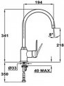 Смеситель кухонный Teka Inca H (IN 995) хром/гранит черный металлик (53995120Q) 53015