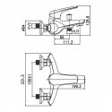 Смеситель для ванны Aqua Rodos Imperial 91381 хром (АР0001051) 121092