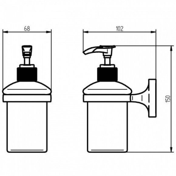 Дозатор жидкого мыла Haceka Aspen (1114262)