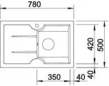 Кухонная мойка Blanco Idessa 45 S (чаша слева) керамика черный (514499) 3795