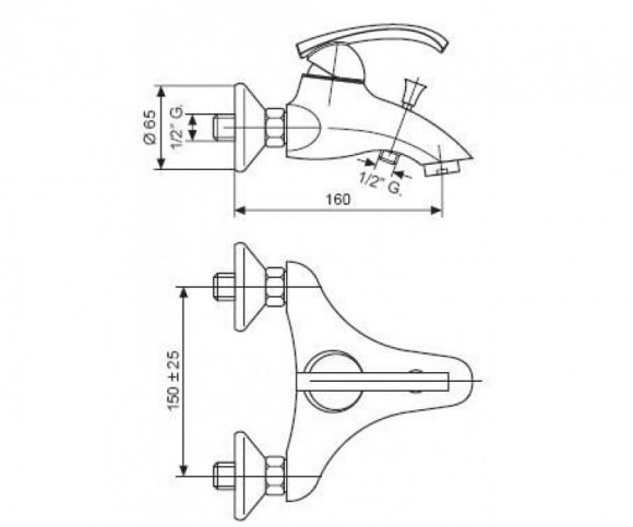 Смеситель для ванны EMMEVI RAMSES (SC72001)