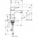 Смеситель для умывальника Hansgrohe Metris (31074000) 154182