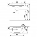 Умывальник Jika Olymp Deep 50 см отверстие слева (H8156150001051) 40944