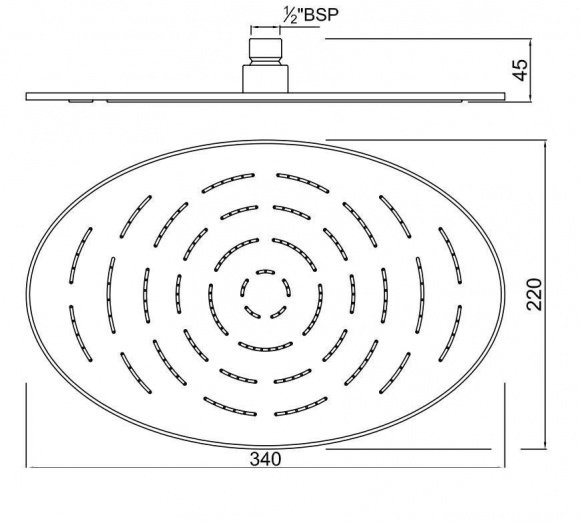 Верхний душ Jaquar Maze 340 мм (OHS-CHR-1635)