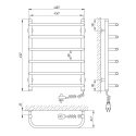 Полотенцесушитель электрический Laris Стандарт П6 450х600 подключение справа (73207021) 95488
