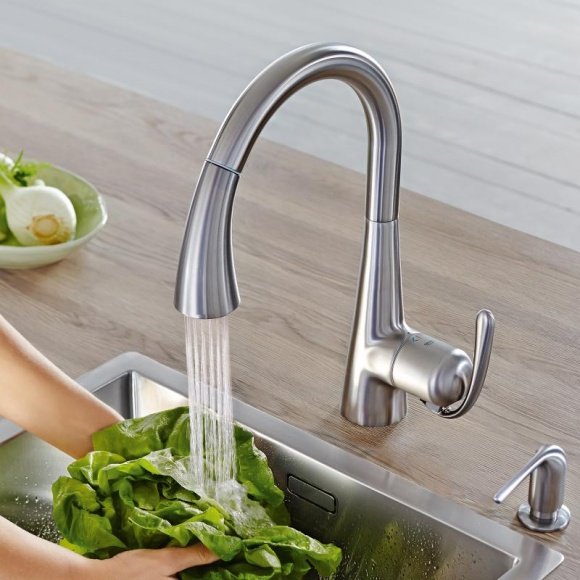 Смеситель кухонный Grohe Zedra нержавеющая сталь (32294SD1)