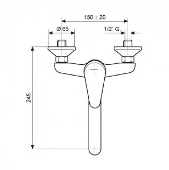 Смеситель для умывальника настенный EMMEVI LUXOR (SC7005R)