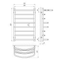 Полотенцесушитель водяной Laris Евромикс П8 500х800 с полкой (71207600) 94723
