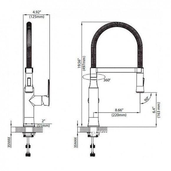 Кухонный смеситель Kraus (KPF-1640CH)