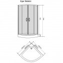 Душевая кабина Eger Balaton 90х90 см + скребок для ухода (599-507-15+555-SP01) 56104