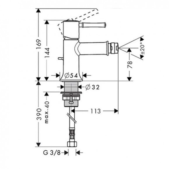 Смеситель для биде Hansgrohe Talis Classic (14120000)