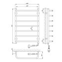 Полотенцесушитель электрический Laris Стандарт П7 450х700 подключение справа (73207022) 95503
