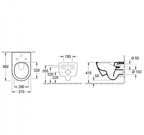 Унитаз подвесной Villeroy&Boch Subway 2.0 ViFresh + сиденье Soft Close 9M68S101 (5614A101+9M68S101)