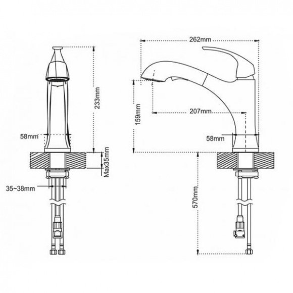 Кухонный смеситель Kraus (KPF-2252CH)