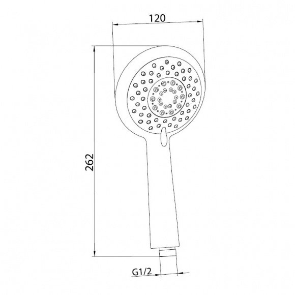 Ручной душ Imprese 120 мм, 1 режим (W120SL1)