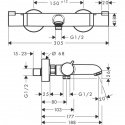 Смеситель для ванны Hansgrohe Ecostat Comfort термостатический (13114990) 156965