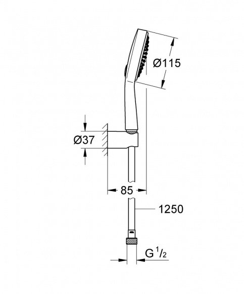 Душевой гарнитур Grohe Power&Soul Cosmopolitan 115 (27838000)