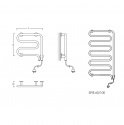 Полотенцесушитель электрический Instal Projekt Spina 1045х600 подключение слева (SPIE-60/100L W) 115837