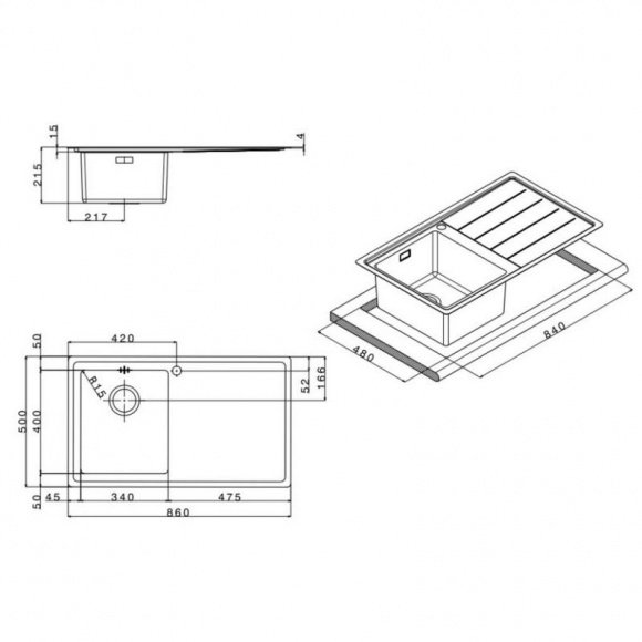 Кухонная мойка Apell Linear Plus Polish (LNP861FLBC)