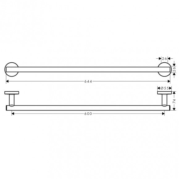 Полотенцедержатель Hansgrohe Logis хром (41716000)