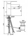 Смеситель для умывальника Jaquar Kubix F гидрозатвор (KUB-CHR-35052FB) 47534