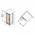 Душевые двери Huppe Classics 2 90 см H1900 распашная 3 секции (C20303.069.321) 174330