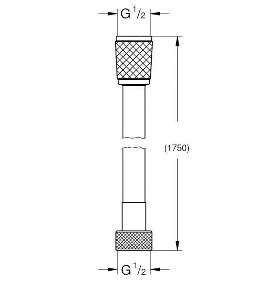 Душевой шланг Cosh HS-03-175 хром, 1.75 м  (CoshCRMHS03175)
