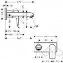 Смеситель для умывальника Hansgrohe Metris Classic (31073000) 154226