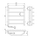 Полотенцесушитель электрический Laris Виктория П5 450х500 подключение слева (73207070) 94383