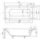 Ванна акриловая Besco MODERN 170Х70 + ноги (NAVARA29269) 177558