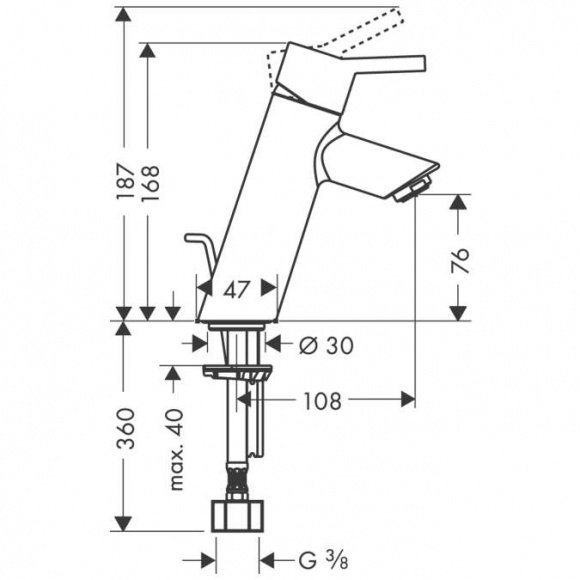 Смеситель для умывальника Hansgrohe Talis S (32057000)