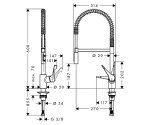 Смеситель кухонный Hansgrohe Cento XXL однорычажный (14806000) 186207