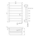 Полотенцесушитель электрический Laris Стандарт П7 500х660 с полкой подключение справа (73207178) 95568