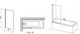 Шторка для ванны Ravak PVS1-80 белый transparent 174605