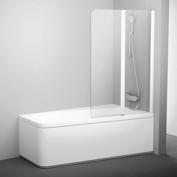 Шторка для ванны Ravak 10 CVS2-100 R белый transparent