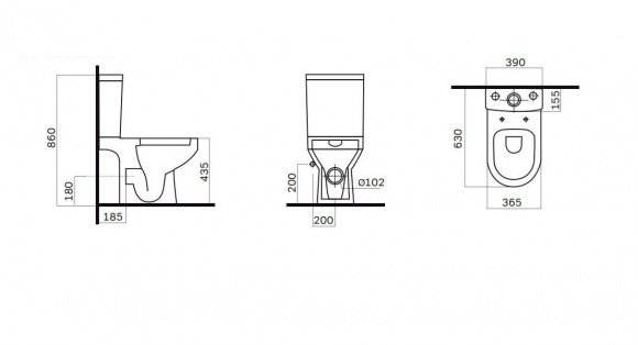 Унитаз-компакт AM PM SPIRIT FlashClean с сидением Soft Close (C708600SC)