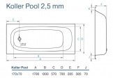 Ванна стальная Koller Pool Steel 160х70E прямоугольная (B60E1200E) 76045