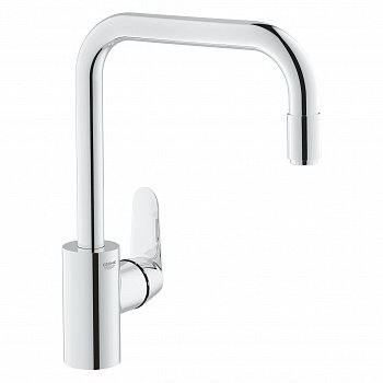 Смеситель кухонный Grohe Eurodisc Cosmopolitan с выдвижным изливом (31122002) фото