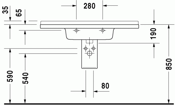 Умывальник Duravit Starck 3 105 см (0304100000)