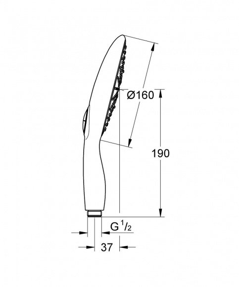 Ручной душ Grohe Power&Soul 115 4 режима (27675000)