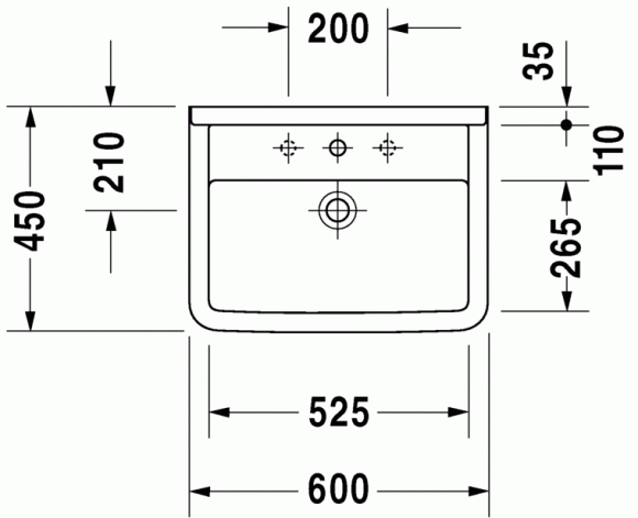 Умывальник Duravit Starck 3 60 cм (0300600000)