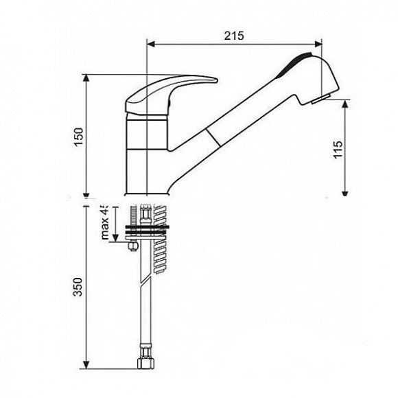 Кухонный смеситель EMMEVI Granit Luxor (VP7065)