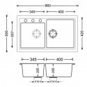 Кухонная мойка Apell Pietra Plus белая (PTPL862GW) 204282