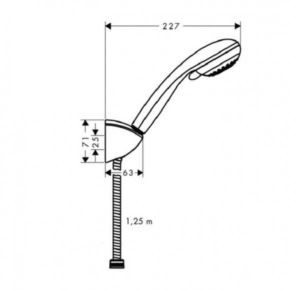 Душевой гарнитур Hansgrohe Crometta 85 Multi/Porter C (27568000)