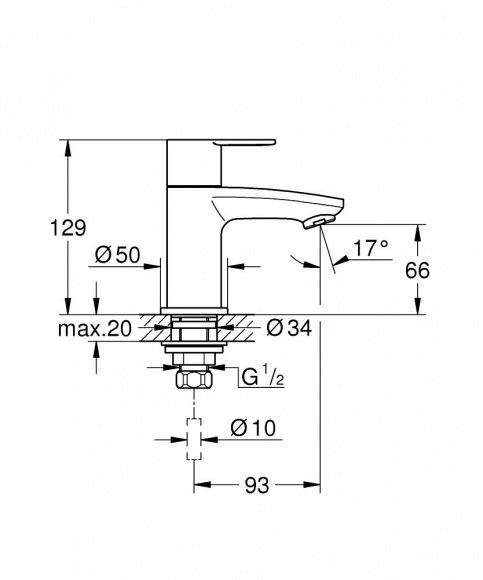 Смеситель кухонный Grohe Eurodisc Cosmopolitan вертикальный (23039002)