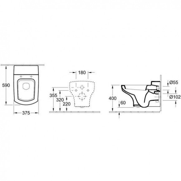 Унитаз подвесной Villeroy&Boch Bellevue (566410R2)